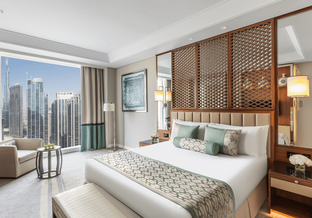 Taj Dubai Luxury Burj View Room King Bed 1