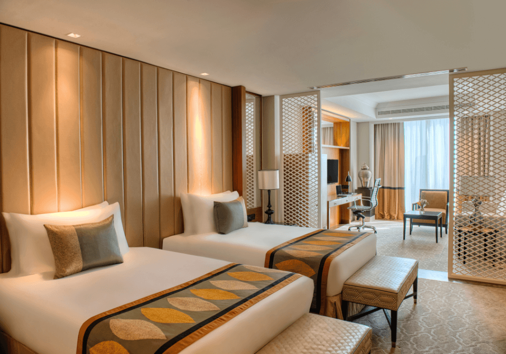 Taj Dubai Luxury Family City View Room Twin Bed 1
