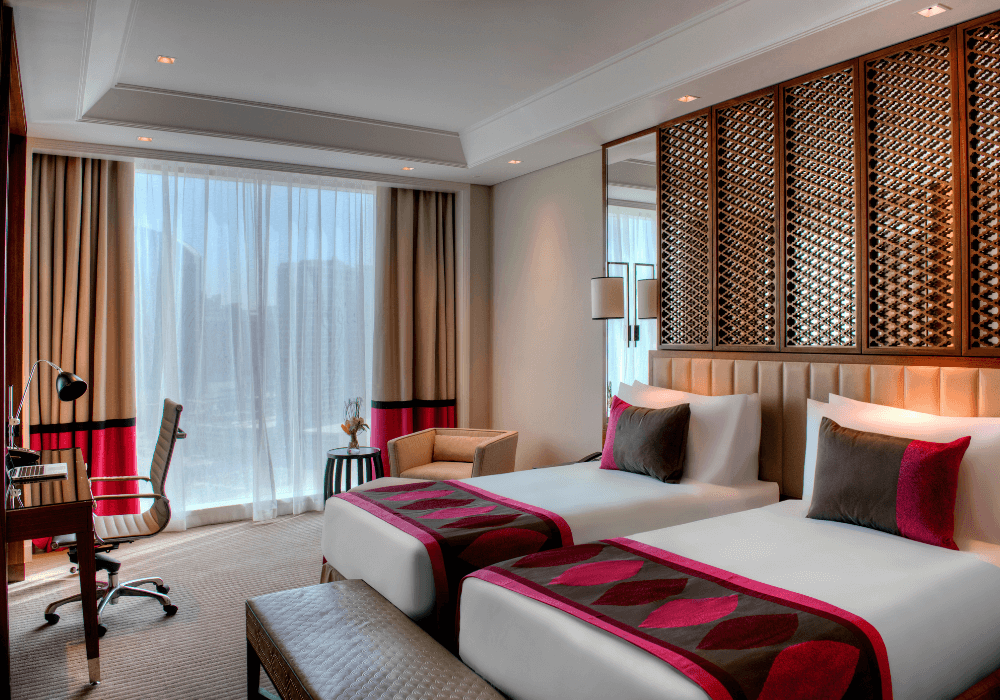 Taj Dubai Luxury Room City View Twin Bed 1